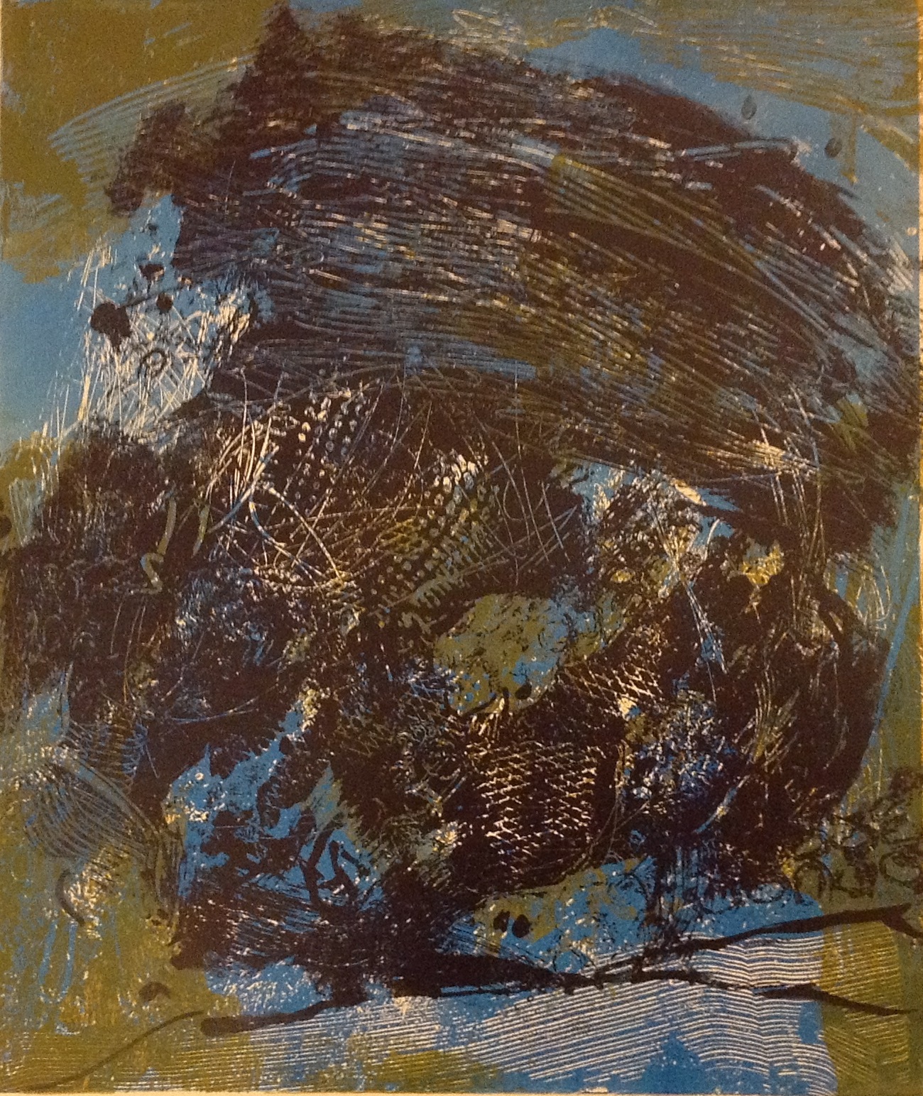 Blaue Vegetation, 1965, Radierung, 30x25cm